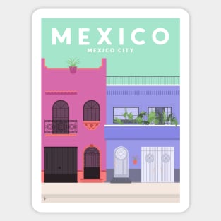 Mexico City Travel Poster Sticker